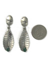 Silver Malachite Dangle Earrings (ER6592)