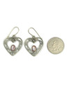 Pink Mother of Pearl Heart Earrings (ER6596)