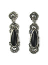 Silver Onyx Dangle Earrings by Les Baker (ER6012)