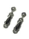 Silver Onyx Dangle Earrings by Les Baker (ER6012)