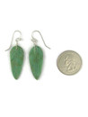 Turquoise Feather Slab Earrings (ER6018)