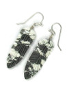 White Buffalo Feather Slab Earrings (ER6023)