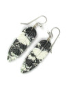 White Buffalo Feather Slab Earrings (ER6026)