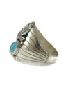 Kingman Turquoise Silver Eagle Ring Size 12 (RG9464)