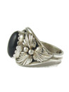 Silver Onyx Ring Size 10 3/4 (RG9552) 
