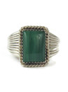 Vintage Silver Malachite Ring Size 13 (RG9557)