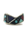 Vintage Zuni Inlay Night Scene Ring Size 7 1/2 (RG9561)