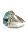 Turquoise, Jet & Opal Inlay Ring Size 11 (RG9562)