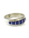 Silver Lapis Inlay Ring Size 13 1/2 (RG9570)