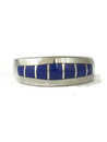 Silver Lapis Inlay Ring Size 13 1/2 (RG9570)