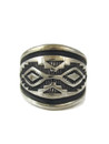 Hand Stamped Silver Ring Size 11 by Troy Laner (RG9572)