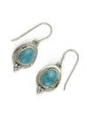 White Water Turquoise Earrings by Lucy Valencia (ER7381)