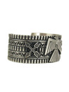 Silver Thunderbird Cuff Bracelet - Large by Tsosie White (BR8730) 