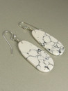 White Buffalo Slab Earrings by Ronald Chavez (ER6041)