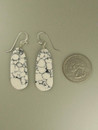 White Buffalo Slab Earrings by Ronald Chavez (ER6042)