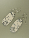 White Buffalo Slab Earrings by Ronald Chavez (ER6043)