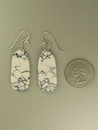 White Buffalo Slab Earrings by Ronald Chavez (ER6043)