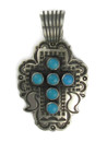 Sleeping Beauty Turquoise Cross Pendant by Albert Jake (PD6468)