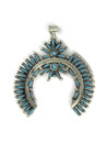 Turquoise Needle Point Naja Pendant by Lorna Mankee (PD6570)