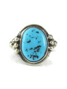 Kingman Turquoise & Sterling Silver Navajo Ring Size 6 (RG9585)