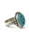 Kingman Turquoise & Sterling Silver Navajo Ring Size 7 (RG9586)
