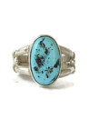 Kingman Turquoise & Sterling Silver Navajo Ring Size 6.5 (RG9587)