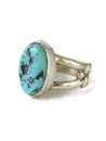 Kingman Turquoise & Sterling Silver Navajo Ring Size 6.5 (RG9587)