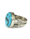 Kingman Turquoise & Sterling Silver Navajo Ring Size 6.5 (RG9588)