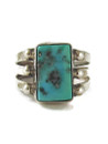 Kingman Turquoise & Sterling Silver Navajo Ring Size 7 (RG9589)