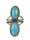 Sleeping Beauty Turquoise & Silver Ring Size 6 (RG9594)