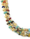Gemstone & Clamshell Heishi Bead Necklace Set by Ronald Chavez