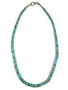 Kingman Turquoise Heishi Necklace 19" by Ronald Chavez (NK5652)