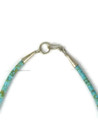 Kingman Turquoise Heishi Necklace 19" by Ronald Chavez (NK5652)