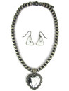 White Buffalo Heart Necklace Set by Murphy Platero (NK5659)