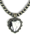 White Buffalo Heart Necklace Set by Murphy Platero (NK5659)
