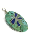 Turquoise & Lapis Mosaic Inlay Dragonfly Pendant by Ronald Chavez