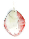 Turquoise Gemstone Inlay Clamshell Pendant by Ronald Chavez