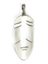 Sonoran Turquoise Silver Feather Pendant by Lena Platero (PD6526)