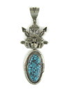 Godber Turquoise Butterfly Kachina Pendant by Freddy Charley