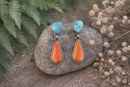 Sonoran Turquoise & Spiny Oyster Shell Earrings by Angela Martin (ER6214)
