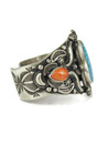 Kingman Turquoise & Spiny Oyster Shell Cuff Bracelet by Rick Werito