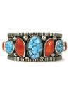 Kingman Turquoise Spiny Oyster Shell Row Bracelet by Albert Jake (BR8738)
