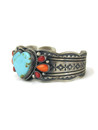 Kingman Turquoise Spiny Oyster Shell Heart Bracelet by Murphy (BR8742)