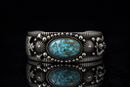 Kingman Turquoise Thunderbird Cuff Bracelet by Albert Jake (BR8743)