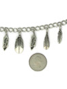 Silver Feather Charm Bracelet (BR8745)
