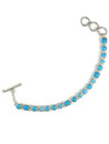  Sleeping Beauty Turquoise Tennis Link Bracelet by Thomas Valencia