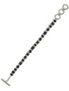 Silver Lapis Tennis Link Bracelet by Thomas Valencia (BR8750)
