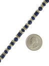 Silver Lapis Tennis Link Bracelet by Thomas Valencia (BR8750)