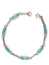 Turquoise Inlay Link Bracelet by Gina Dosedo (BR8751)