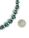 Kingman Turquoise Silver Bead Bracelet (BR8755) 